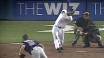 Jason Giambi of the New York Yankees sends the Twins home.