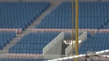 A Japanese player hit a walk-off home run without fans in the stands